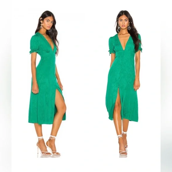 green emerald velvet dress Tropic Muse Beaded Cowl Maxi Dress